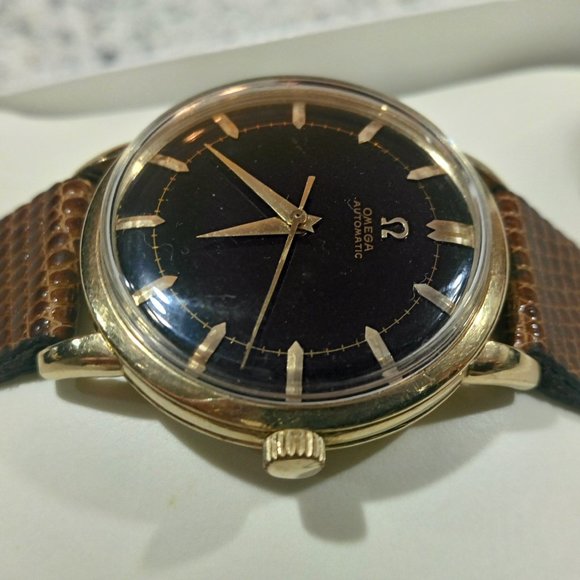 RARE 50's Omega Bumper Automatic 14K Gold Watch - Picture 6 of 8
